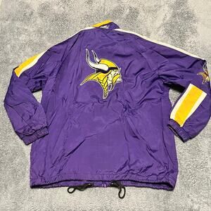 Starter Jacket Mens Large Minnesota Vikings Vintage NFL Stadium Coat